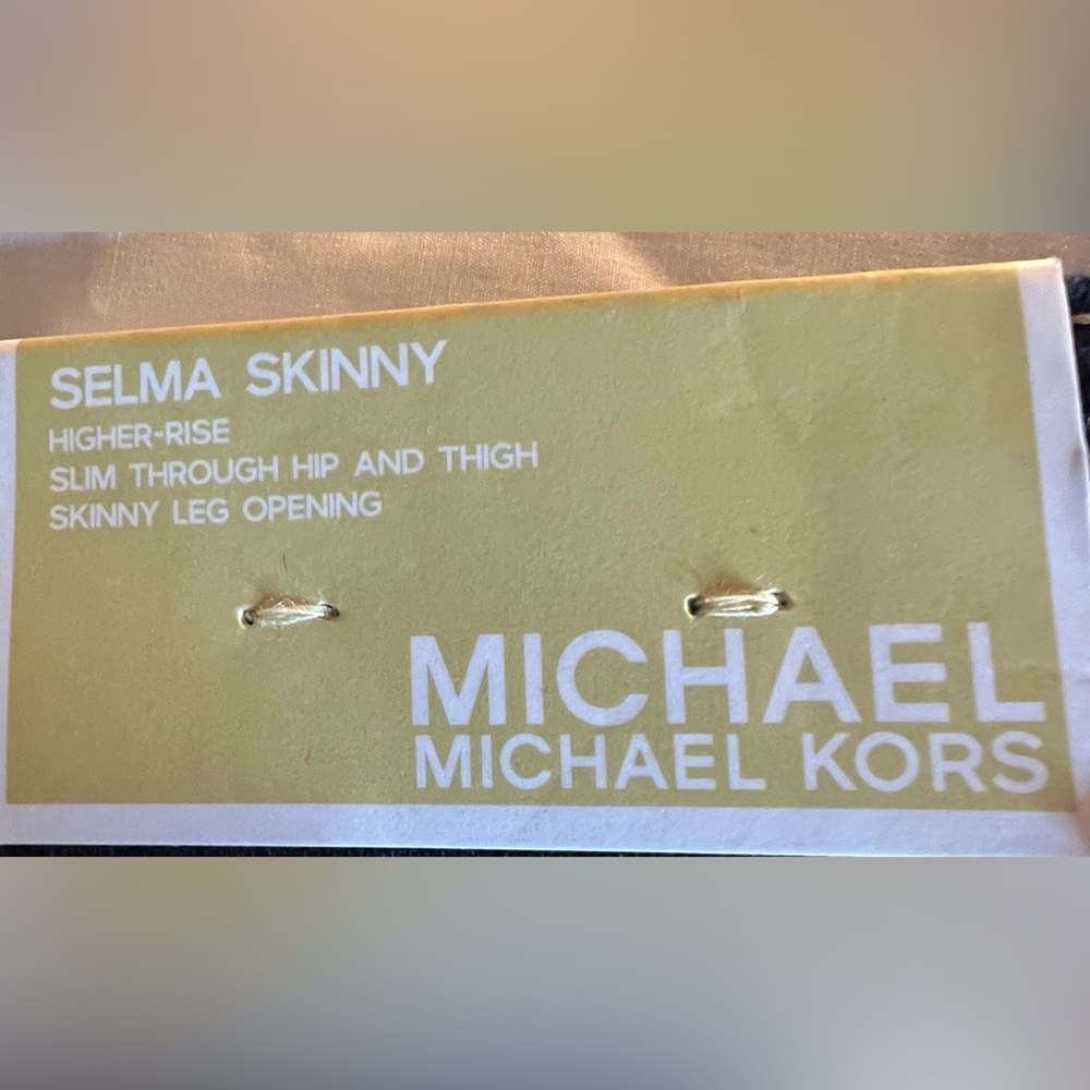 NWT MICHAEL Michael Kors dark wash denim blue jeans. Selma skinny. Women’s 2 - Picture 10 of 10